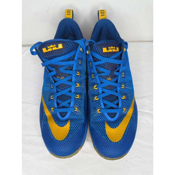 Nike LeBron 12 Low “Entourage” Blue/Yellow Sneakers Size Men’s 11.5 main image 9